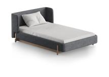 Кровать Ellipsefurniture Кровать Basic спальное место 120*200 см (серый, рогожка) арт. BS01185500505