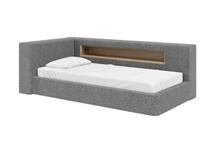 Кровать Ellipsefurniture Диван-кровать Cube c нишей L (серый, рогожка) арт. CU01105500505