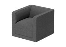 Кровать Ellipsefurniture Кресло Cube (серый, букле) арт. CU01022500504