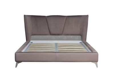 Кровать Garda Decor Кровать Siena без мех.велюр коричневый Colt1012-ROSKOR 199*222*116см арт. Siena-160-Colt1012