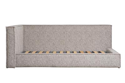 Кровать Garda Decor Кровать детская угловая Runa-80 с мех шенилл серая Seppia Ser 114*215*80см арт. Runa-80М-Seppia Ser