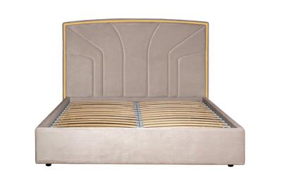 Кровать Garda Decor 102AN-KRO-3180-SER Кровать Ланси (Lancy) 180см, велюр серый 200*220*146см арт. 102AN-KRO-3180-SER