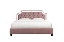 Кровать Garda Decor N-BD1894B PI Кровать с зерк.вставками пепельно-розов.214*192*127 арт. N-BD1894B PI