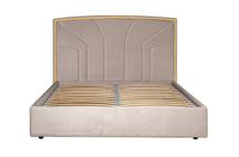 Кровать Garda Decor 102AN-KRO-3180-SER Кровать Ланси (Lancy) 180см, велюр серый 200*220*146см арт. 102AN-KRO-3180-SER
