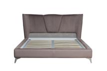 Кровать Garda Decor Кровать Сиена(Siena) без мех.велюр коричневый Colt1012-ROSKOR 199*222*116см арт. Siena-160-Colt1012