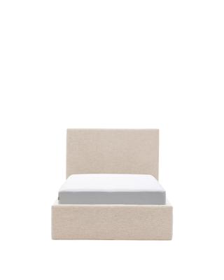 Кровать La Forma (ех Julia Grup) Кровать Nahiri бежевого цвета из шенилла с ящиком для хранения 90 x 200 см арт. 418936