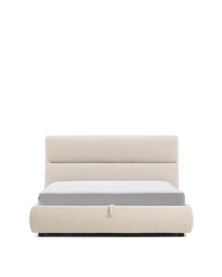 Кровать La Forma (ех Julia Grup) Кровать Dafra бежевого цвета из шенилла с ящиком для хранения 160 х 200 см арт. 465731