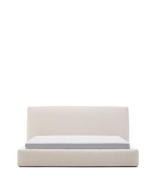 Кровать La Forma (ех Julia Grup) Кровать Blok бежевая со съемными чехлами под матрас 180 х 200 см арт. 218708