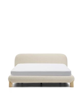 Кровать La Forma (ех Julia Grup) Кровать Odina из ткани букле цвета экрю 180 x 200 см арт. 421706