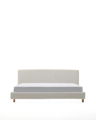 Кровать La Forma (ех Julia Grup) Кровать Valma из жемчужного шенилла со съемным чехлом для матраса 180 x 200 см арт. 216232