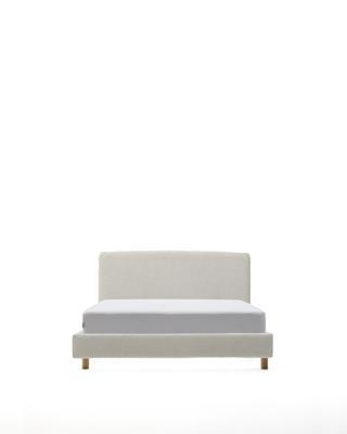 Кровать La Forma (ех Julia Grup) Кровать Valma из жемчужного шенилла со съемным чехлом для матраса 90 x 200 см арт. 216228
