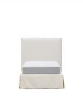 Кровать La Forma (ех Julia Grup) Кровать Jaira из белого шенилла со съемным чехлом для матраса 90x200 арт. 447721