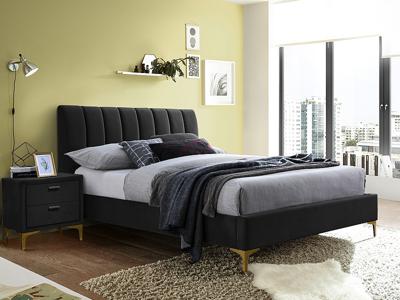 Кровать Signal Кровать Signal MIRAGE VELVET TAP. 186 (черный/золотой) 160/200 арт. MIRAGEV160C