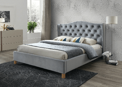 Кровать Signal Кровать Signal ASPEN Velvet (серый) 160/200 арт. ASPENV160SZD