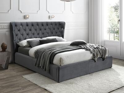 Кровать Signal Кровать Signal CARVEN VELVET BLUVEL 14 (серый) 160/200 арт. CARVENV160SZ