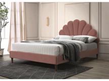 Кровать Signal Кровать Signal SANTANA VELVET (античный розовый/дуб) 160/200 арт. SANTANAV160RD