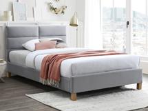 Кровать Signal Кровать SIGNAL SIERRA Velvet tap. 150 серый/дуб, 140/200 арт. SIERRAV140SZD