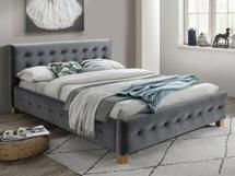 Кровать Signal Кровать Signal BARCELONA VELVET BLUVEL 14 (серый/дуб) 160/200 арт. BARCELONAV160SZD
