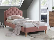 Кровать Signal Кровать Signal CHLOE VELVET BLUVEL 52 (античный розовый/дуб) 90/200 арт. CHLOEV90RD