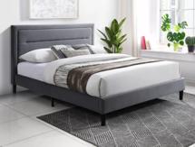 Кровать Signal Кровать Signal MALAGA Velvet Bluvel 14 (серый/черный) 140/200 арт. MALAGAV140SZC