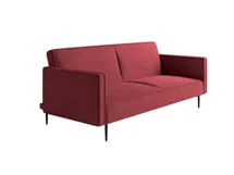 Кровать Top concept Este диван-кровать трехместный, прямой, с подлокотниками, бархат бордовый 16 арт. 14226