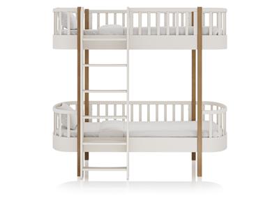 Кровать двухъярусная Ellipsefurniture Кровать двухъярусная Classic фронтальная лестница (молочный) арт. CLMBDB02010199