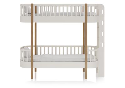 Кровать двухъярусная Ellipsefurniture Кровать двухъярусная Classic торцевая лестница (молочный) арт. CLMBDB02040199