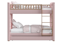 Кровать двухъярусная Ellipsefurniture Кровать двухъярусная Elit soft (розовый) арт. ET010110020501