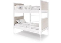 Кровать двухъярусная Ellipsefurniture Кровать двухъярусная Elit (белый, бежевая ткань) арт. ET010101020101