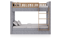 Кровать двухъярусная Ellipsefurniture Кровать двухъярусная Elit soft (серый) арт. ET010107021001