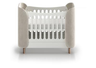 Кроватка Ellipsefurniture Кроватка KIDI Soft mini cпальное место 60*120 см антивандальная ткань (молочный) арт. KD01535500206