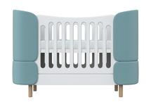 Кроватка Ellipsefurniture Кроватка-трансформер KIDI Soft (бирюзовый) арт. KD040106010190