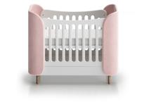 Кроватка Ellipsefurniture Кроватка KIDI Soft mini cпальное место 60*120 см антивандальная ткань (розовый) арт. ZN-411056
