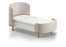 Кроватка Ellipsefurniture Кровать KIDI Soft для детей от 2 до 4 лет (молочный, экокожа) арт. KD010207060101