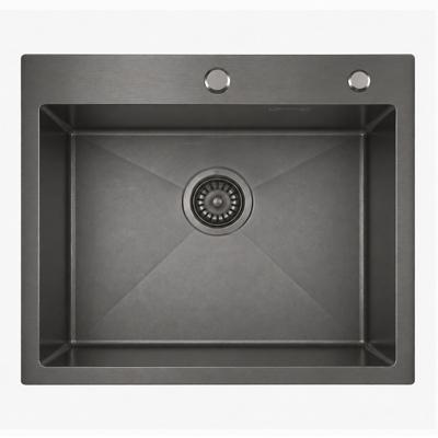 Кухонная мойка ЯЯЯ Кухонная мойка из нержавейки BLANTEK LS-5848STB Stone texture black арт. 5848228
