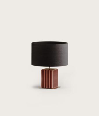 Лампа Aromas del Campo Настольная лампа Pire NAC 140/1 Matt black с абажуром 801021/41 арт. 264580