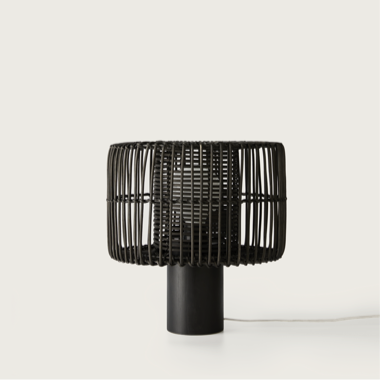 Лампа Aromas del Campo Настольная лампа Hedula черное дерево - черный абажур арт. 100672