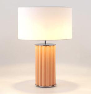 Лампа Aromas del Campo Настольная лампа Sonica золотой металл / белая керамика + белый абажур 801011/36 арт. 424484