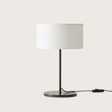 Лампа Aromas del Campo Настольная лампа Hedra черный металл / черный мрамор + абажур 801011/31 арт. 113172