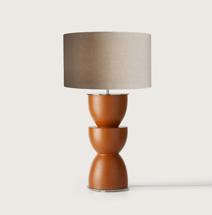 Лампа Aromas del Campo Настольная лама Metric хромированный металл, абажур из темного льна 801129/41 арт. 219285