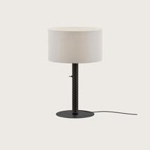 Лампа Aromas del Campo Настольная лампа Coco S1342 черный металл/черная кожа с абажуром 801011/35 арт. 272815