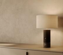 Лампа Aromas del Campo Настольная лампа Sano черный мрамор/черное дерево с абажуром 801011/31 арт. 265464