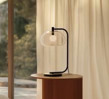 Лампа Aromas del Campo Настольная лампа Cloud прозрачное стекло/черный металл арт. 432551