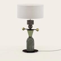 Лампа Aromas del Campo Настольная лампа Nuro коричневый мрамор с абажуром 801011/41 арт. 463435