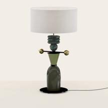 Лампа Aromas del Campo Настольная лампа Nuro зеленый мрамор с абажуром 801011/41 арт. 463437