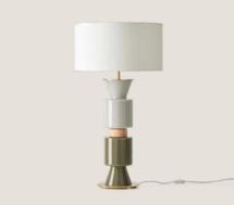 Лампа Aromas del Campo Настольная лампа Ponn Ponn латунный металл, белый абажур 801011/41 арт. 035919