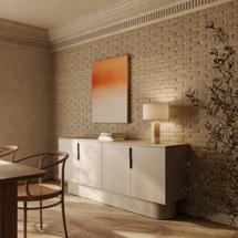 Лампа Aromas del Campo Настольная лампа Sano травертин/натуральный бук с абажуром 801011/31 арт. 265466