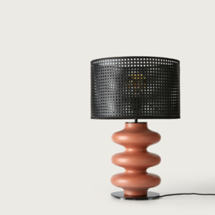 Лампа Aromas del Campo Настольная лампа Adon черный металл, ротанговый черный абажур 801125/40/NEG арт. 100808