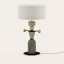 Лампа Aromas del Campo Настольная лампа Nuro травертин с абажуром 801011/40 арт. 463439