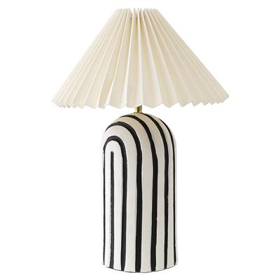 Лампа Bergenson Bjorn Светильник настольный stripel, D30х44 см, черный/белый арт. BB0000184